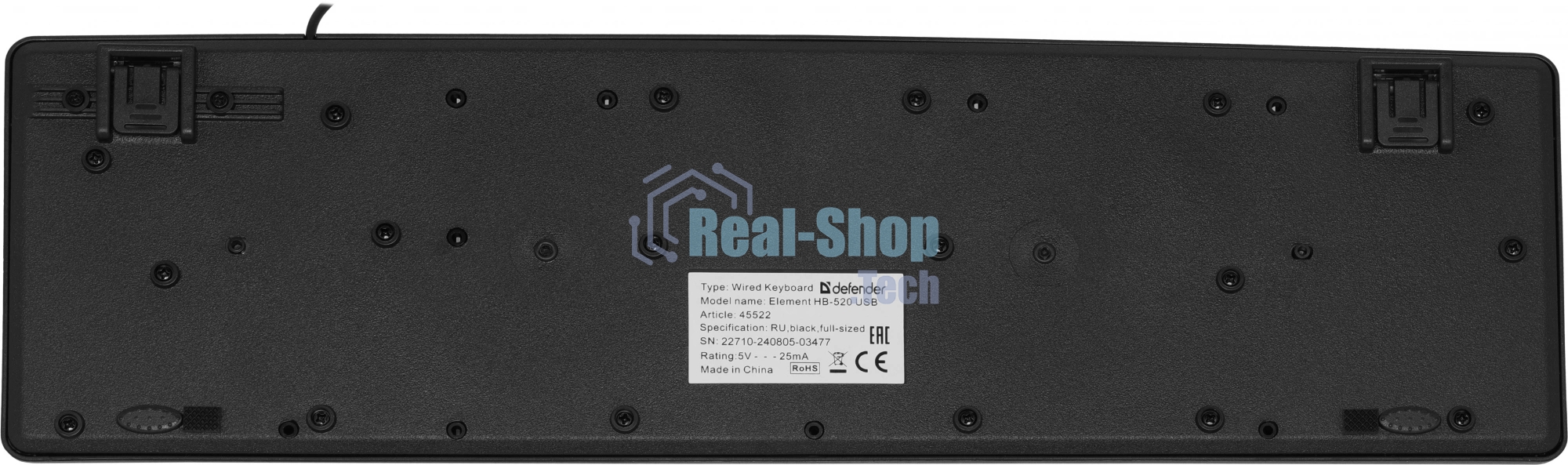 Клавиатура проводная Defender Element HB-520, USB, черный