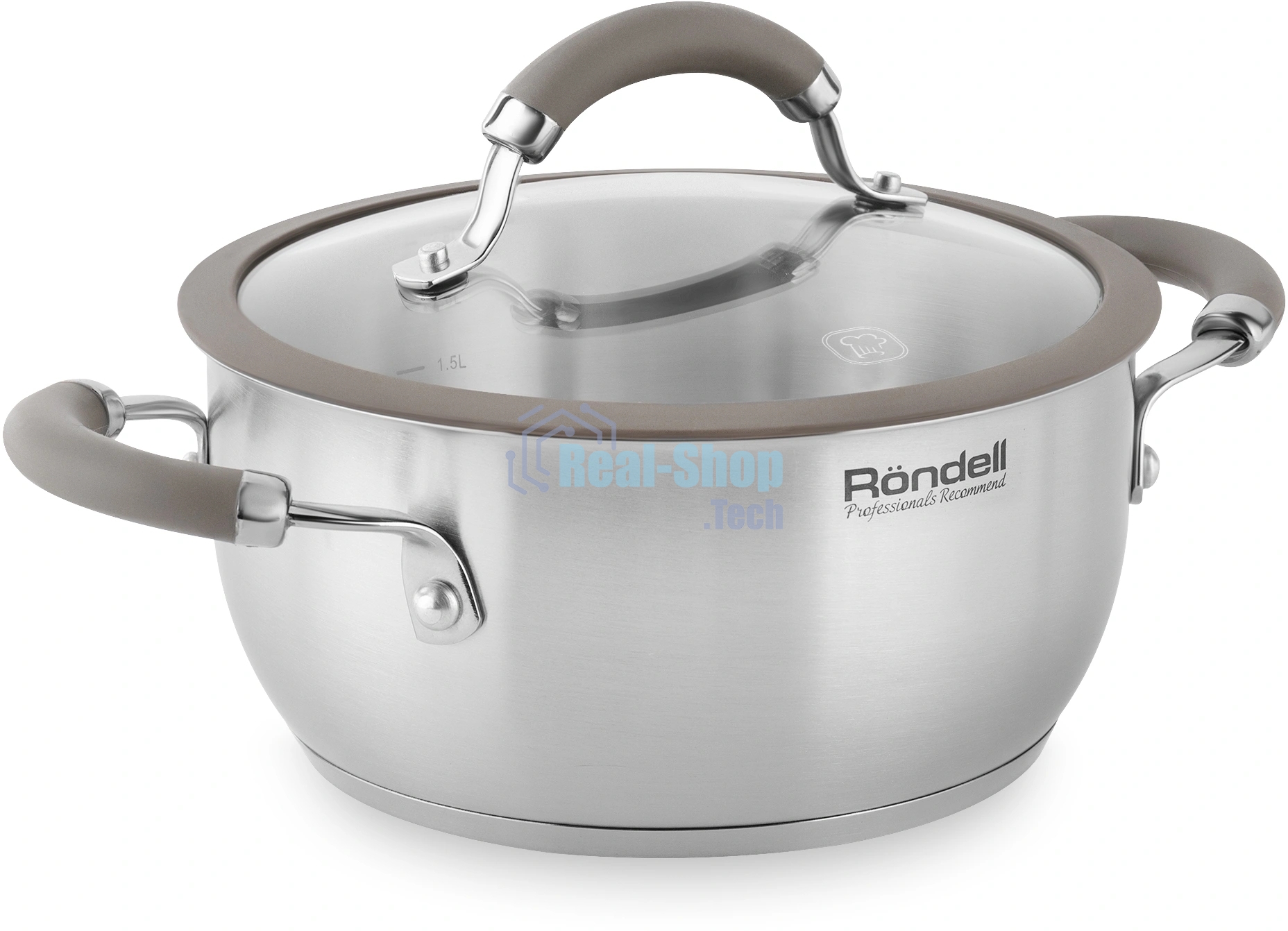 Набор посуды Rondell RDS-756 Balance 8 предм. 3 кастрюли 18-20-24 см и ковш 16 см/.нерж.сталь