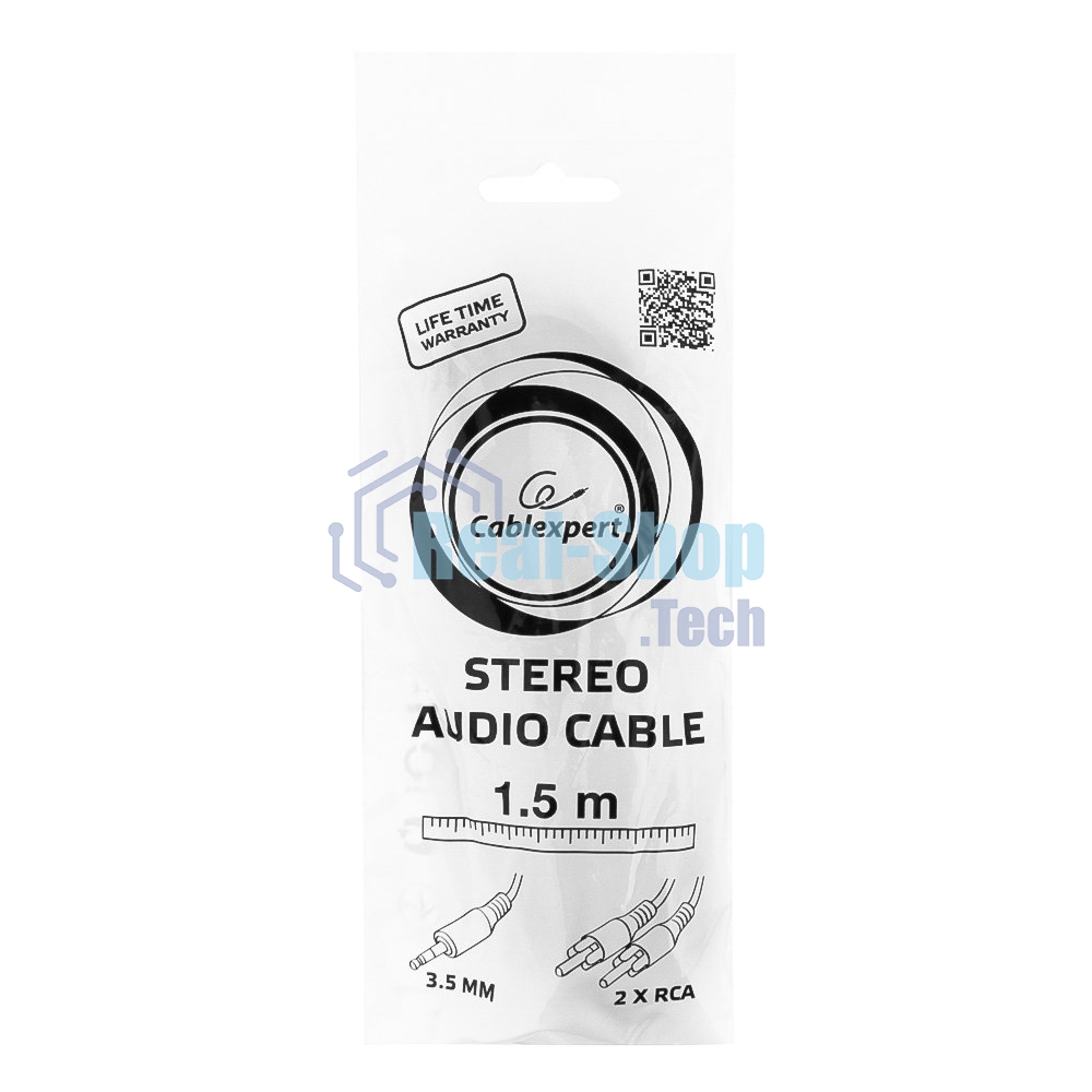 Кабель аудио Gembird Jack3.5/2xRCA, 1.5м