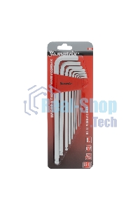 Набор имбусовых ключей Matrix HEX 9 шт экстра-длинный с шаром