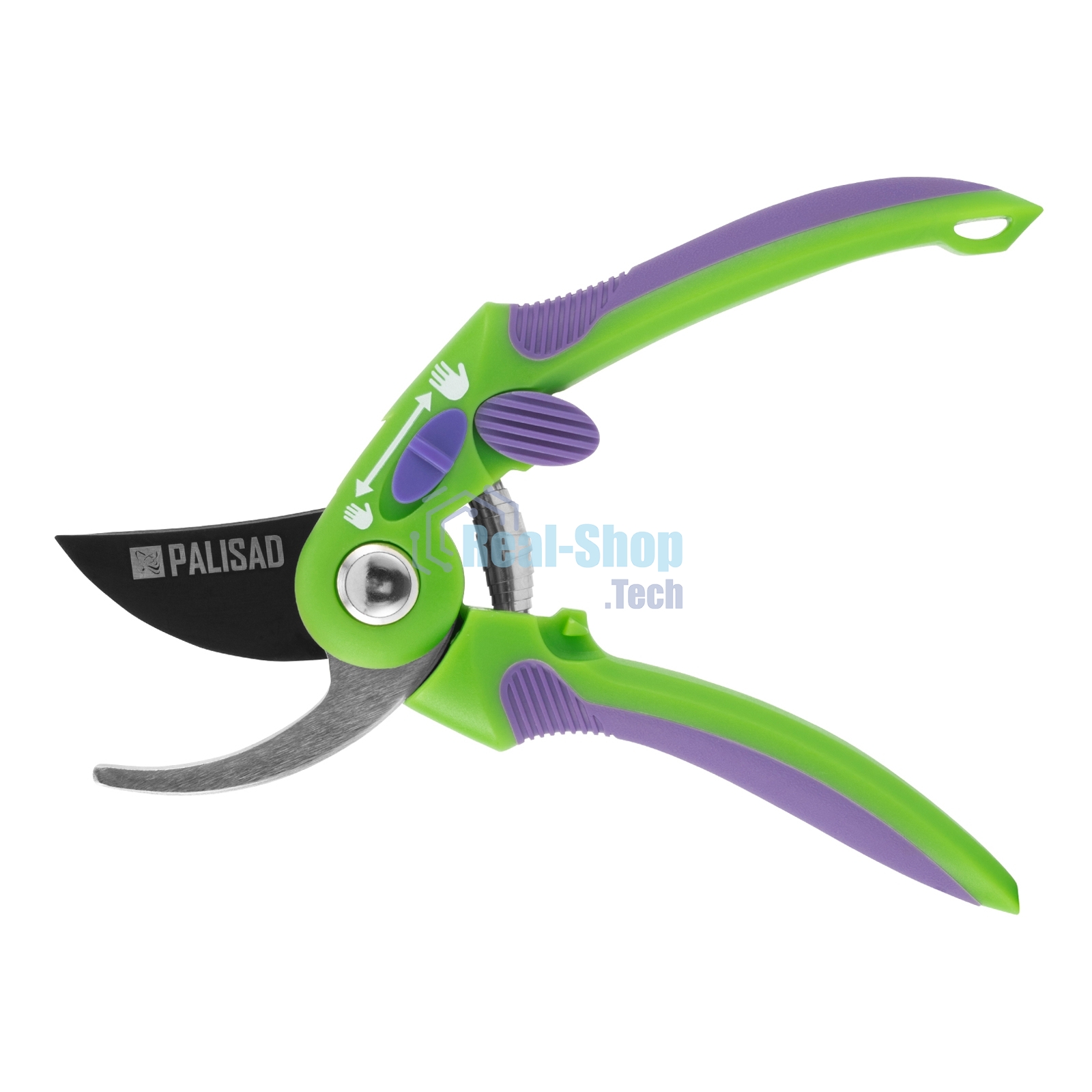 Секатор прямого реза Palisad 215 мм, регулировка захвата, двухкомпонентные рукоятки