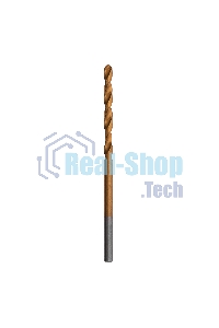 Сверло по металлу Matrix, 2,5 мм, HSS, нитридтитановое покрытие, цилиндрический хвостовик