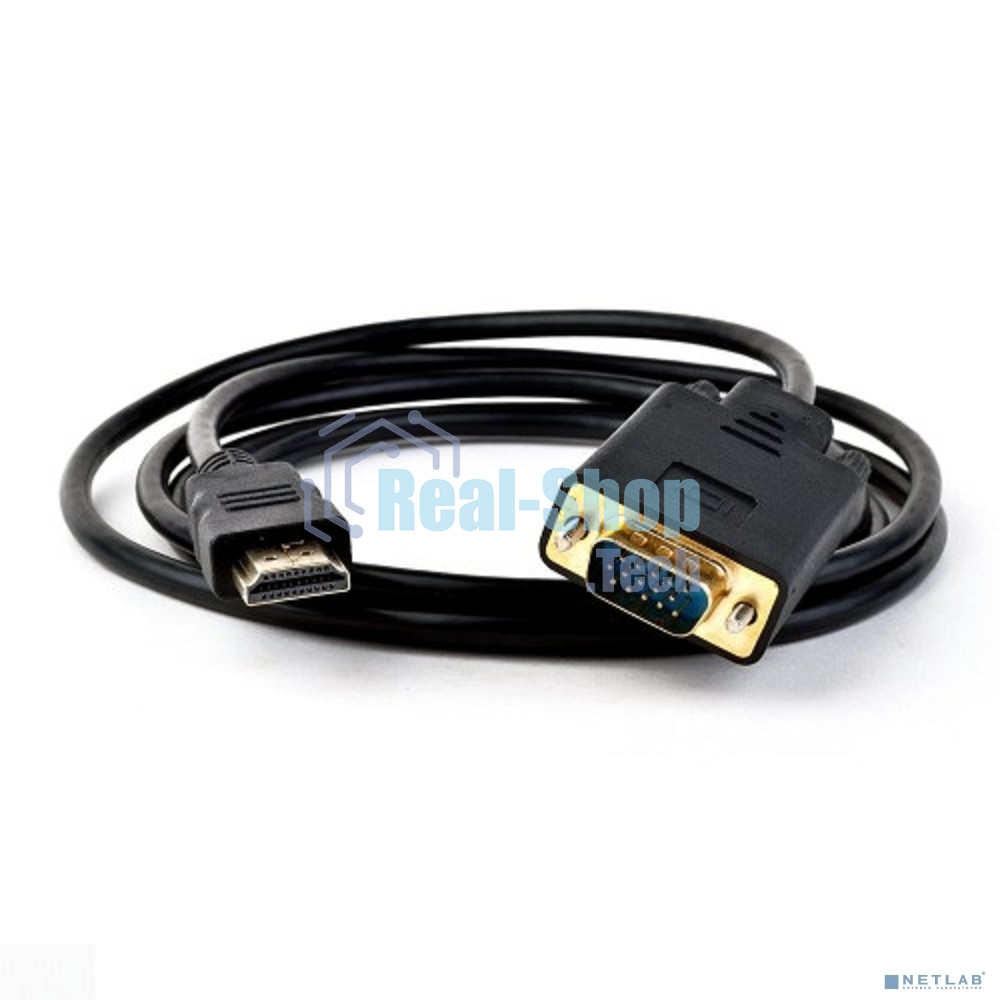 Кабель HDMI M VGA M full (с чипом) KS-is KS-441 черно-черный 1.8м
