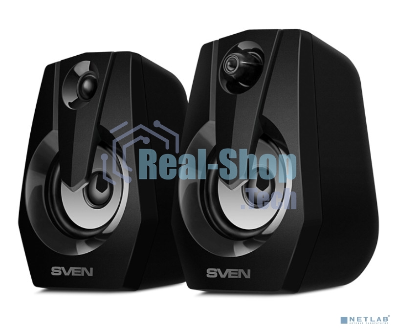 Акустическая система Sven 370 2.0 черные (2x2W, USB, RGb подсветка)