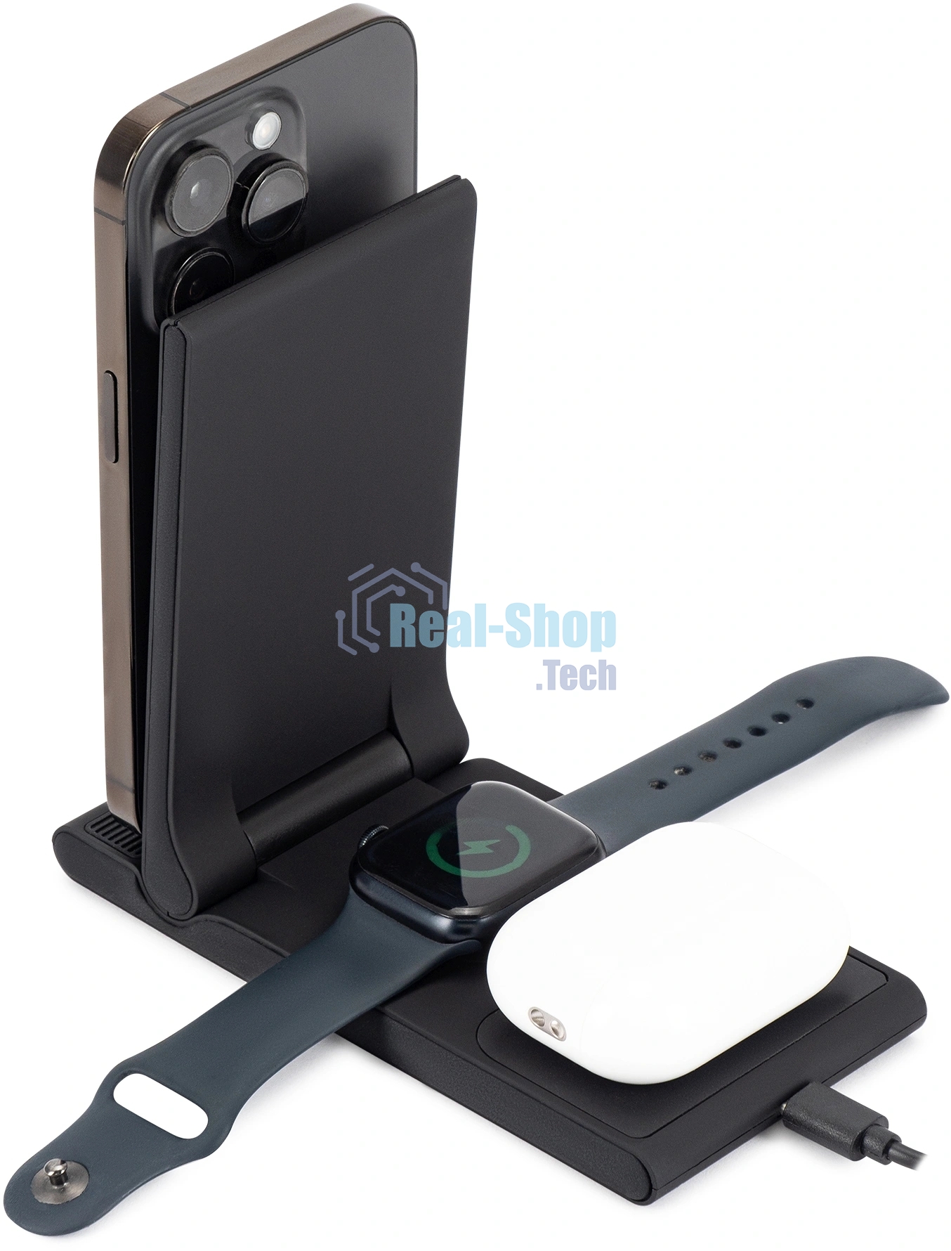 Беспроводное зарядное устройство Buro CWC-QC5 15W 3A (QI) USB-C универсальное черный