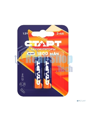 Аккумуляторы СТАРТ HR6 AA 1800mAh Ni-MH BL2 24/384, AA, 1800 мА·ч, 2 шт. в блистере