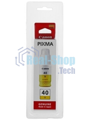 Контейнер с чернилами Canon GI-40 Y желтый (7700 стр.) для СНПЧ Pixma G5040/G6040