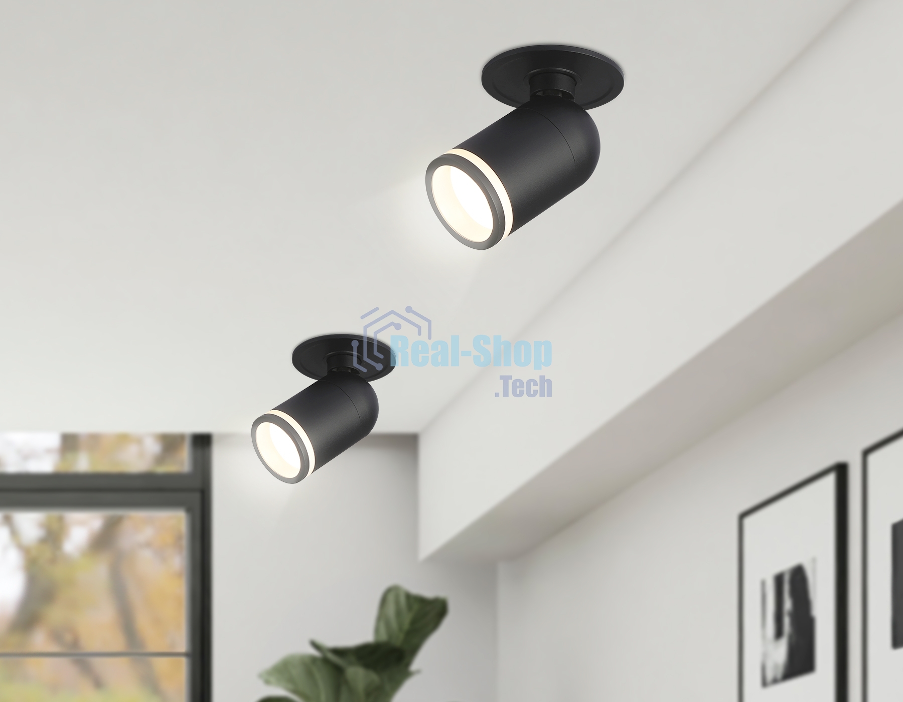 Светильник Ambrella light TA1273 SBK/FR черный песок/белый матовый MR16 GU5.3 D55*136