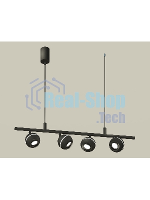 Светильник Ambrella light XB9002530/4 SBK/PBK черный песок/черный полированный MR16 GU5.3 (С9002, С1102, N7002)