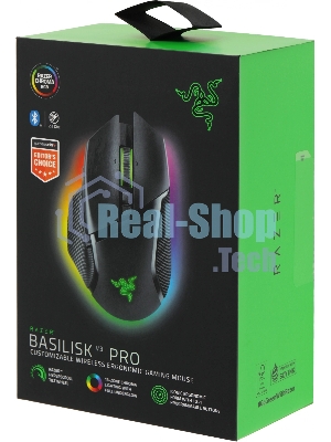Мышь беспроводная/проводная Razer Basilisk V3 Pro черный, 30000 dpi, радиоканал, Bluetooth, USB, кнопки - 11