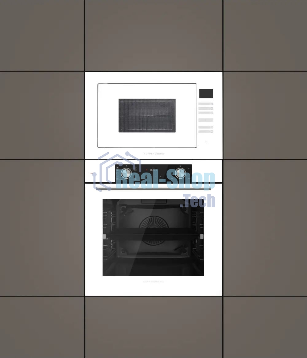 Встраиваемая микроволновая печь Kuppersberg HMW 645 W белый, 25 л, 900 Вт, переключатели - сенсор
