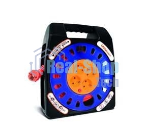 Удлинитель 4х20 м с заземл. 16А IP20 У16-012 термо ПВС 3х1 в закрытом корпусе защ. шторки UNIVersal 1673