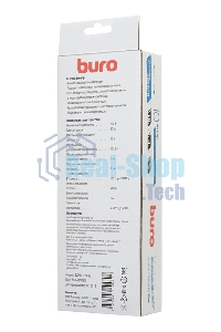 Сетевой фильтр Buro 500SH-3-SW-W 3 м (5 розеток) белый (коробка)