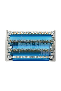 Шина на DIN-рейку в корпусе (кросс-модуль) Rexant 4х15