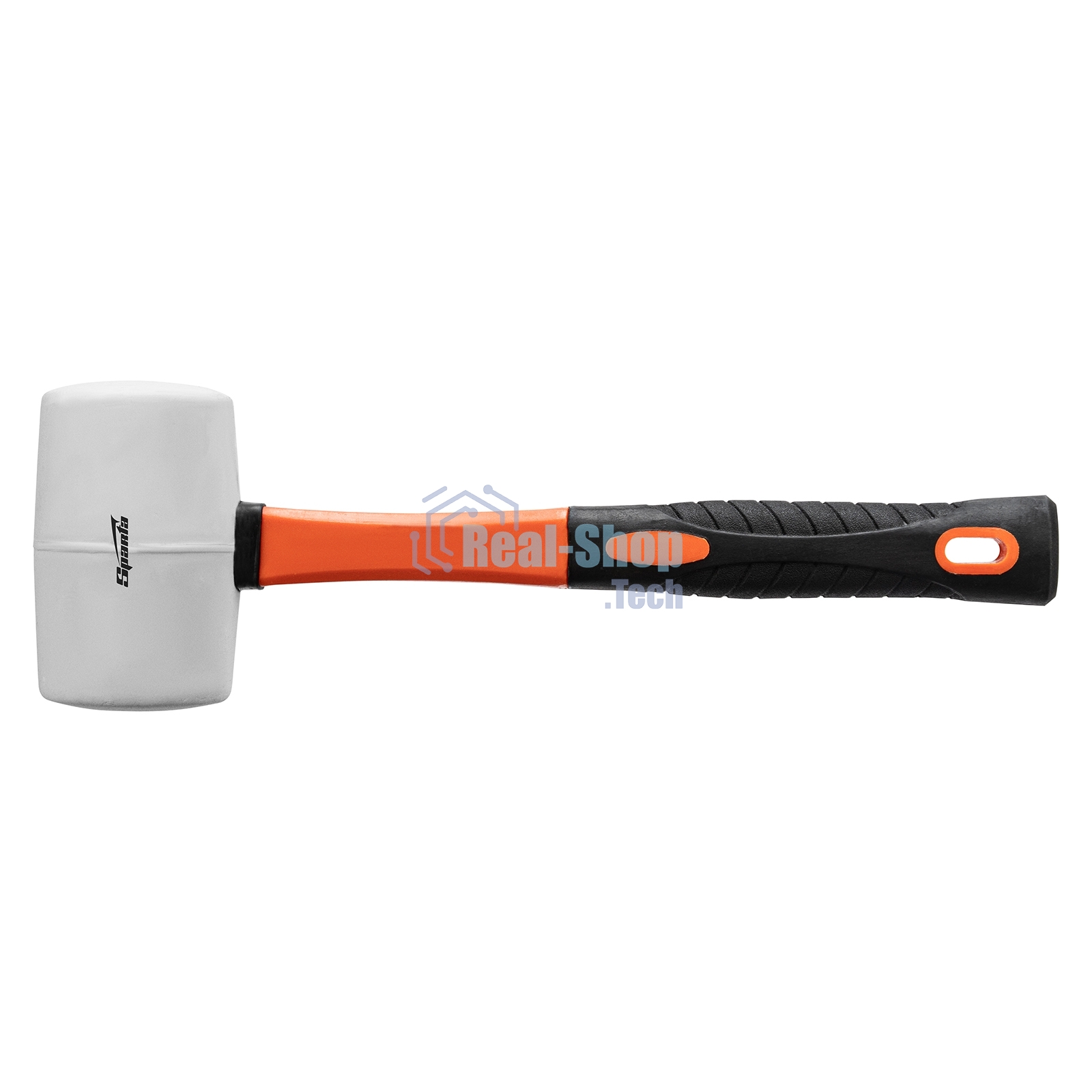 Киянка резиновая Sparta 680 г, белая резина, фибергласовая рукоятка