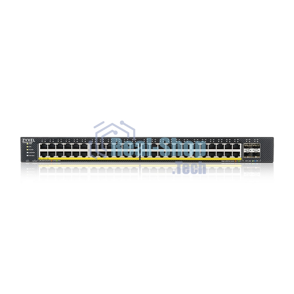 Коммутатор XGS1935-52HP, 52 Port Smart Managed PoE Switch, 48x Gigabit PoE and 4x 10G SFP+, hybrid mode, standalone or NebulaFlex Cloud, 375 Watt PoE