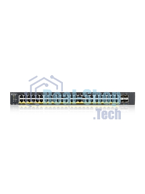 Коммутатор XGS1935-52HP, 52 Port Smart Managed PoE Switch, 48x Gigabit PoE and 4x 10G SFP+, hybrid mode, standalone or NebulaFlex Cloud, 375 Watt PoE