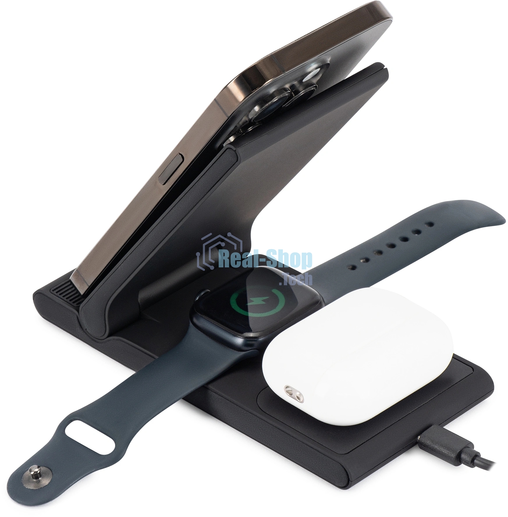Беспроводное зарядное устройство Buro CWC-QC5 15W 3A (QI) USB-C универсальное черный