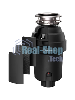 Измельчитель пищевых отходов Kuppersberg WS 550 B, High-Tech, мощность 550 Вт, 3400-3800 об/мин, защита от перегрева, авто выключение, DC мотор, шумоизоляция, уровень шума 70 дБ, черный