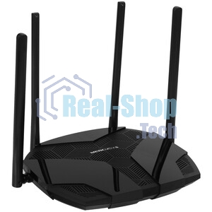 Роутер Mercusys MR70X AX1800 Dual-Band WiFi 6 Router, 574 Mbps at 2.4 GHz + 1201 Mbps at 5 GHz,4× Fixed External Antennas, 3× Gigabit LAN Ports, 1× Gigabit WAN Port, 1024-QAM, OFDMA, Router/Access Point Mode, MU-MIMO, WPA3, TWT, BSS Color