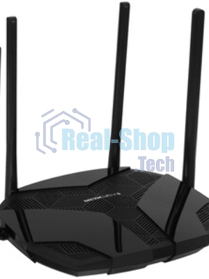 Роутер Mercusys MR70X AX1800 Dual-Band WiFi 6 Router, 574 Mbps at 2.4 GHz + 1201 Mbps at 5 GHz,4× Fixed External Antennas, 3× Gigabit LAN Ports, 1× Gigabit WAN Port, 1024-QAM, OFDMA, Router/Access Point Mode, MU-MIMO, WPA3, TWT, BSS Color