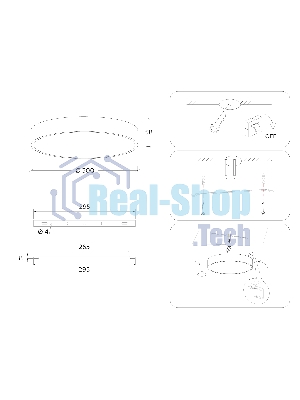 Потолочный светодиодный светильник Ambrella light FV5525 BK черный LED 35W 3000K D300*58 (Без ПДУ)