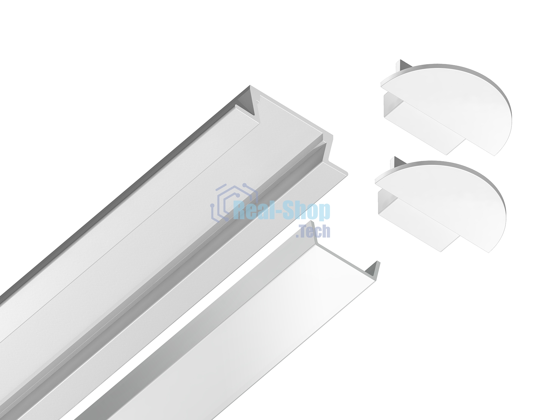 Алюминиевый профиль Ambrella light GP1001WH белый 2000*21.5*6.8
