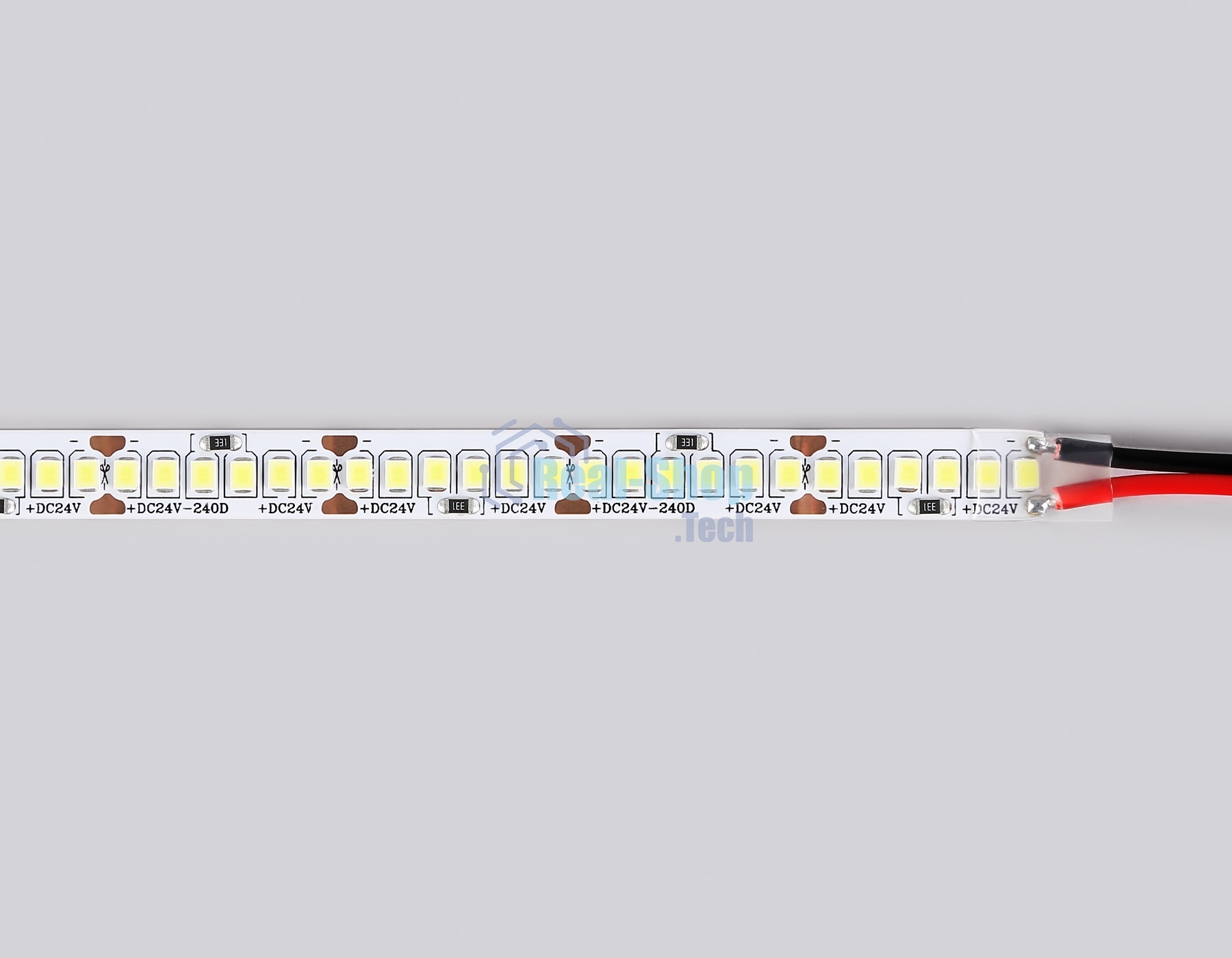Светодиодная лента Ambrella light GS3403 2835 240Led/ 20W m/ 24V IP20 6500K/ 5000*10*1.2mm (2 конт.)