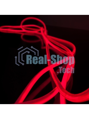 Лента светодиодная LS003 220V/ Гибкий неон 9.6W 144Led 2835 IP67 16mm круглый красный, 50 м