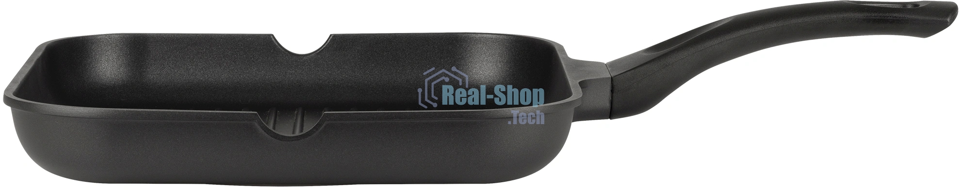 Сковорода-гриль Rondell Schwarz RDA-1683 квадратная 28 см, покрытие: Xylan Plus ручка несъемная (без крышки) черный