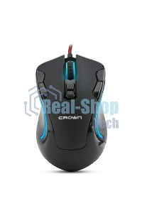 Мышь проводная Crown Gaming CMXG-804 черный, 2000 dpi, USB, кнопки - 9