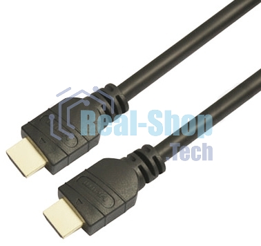 Кабель аудио-видео LAZSO WH-111 HDMI (m)/HDMI (m) 35м. позолоченные контакты черный