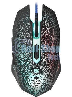 Мышь проводная Defender Shock GM-110L черный, 3200 dpi, USB, кнопки - 6