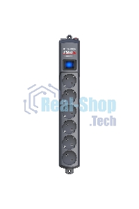 Сетевой фильтр Pilot S 6 розеток (5 евро + 1 без заземления) 1.8 м, графит