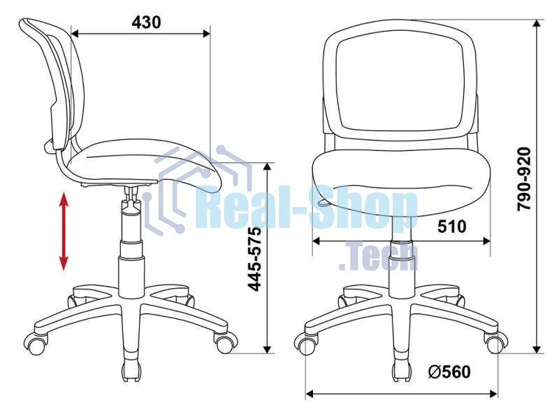 Кресло детское Бюрократ CH-W296NX белый TW-15 Neo Grey сиденье серый, сетка/ткань, крестов. пластик, пластик белый