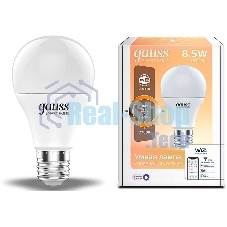 Лампа Светодиодная Gauss Smart Home DIM E27 A60 8.5 Вт 2700К 1/10/40