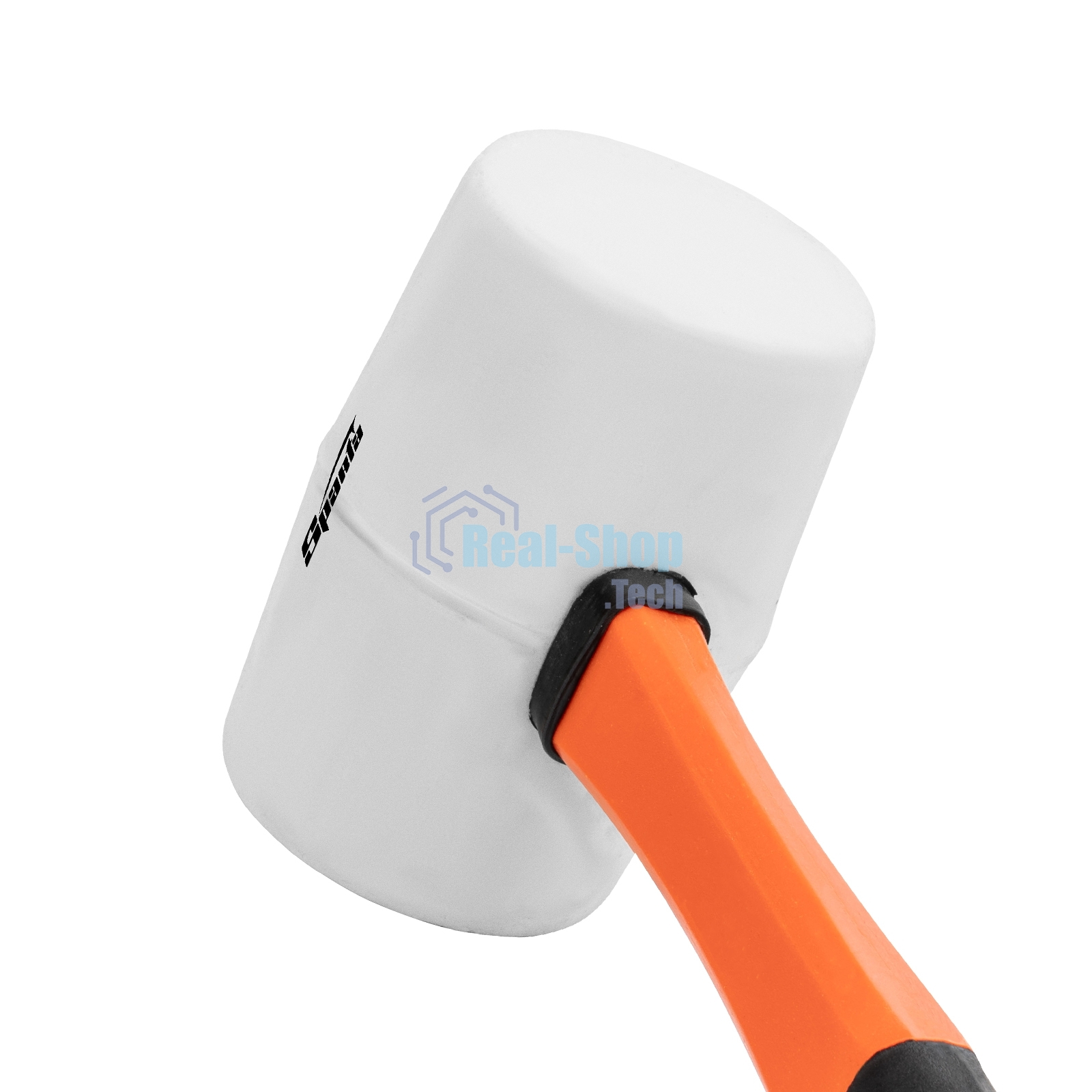 Киянка резиновая Sparta 680 г, белая резина, фибергласовая рукоятка