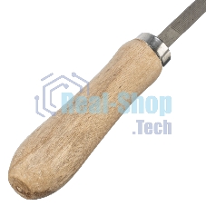 Напильник Сибртех, 150 мм, трехгранный, деревянная ручка