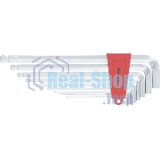 Набор ключей имбусовых Matrix HEX, 2–12 мм, CrV, 9 шт., экстра-длинные, c шаром, сатин.