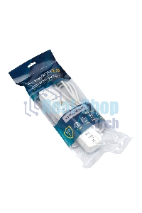 Сетевой фильтр Гарнизон EPS-3-CU2-W-2 2.0 Мультипорт 3 р, 10А, 1xType-C PD, 2 х USB QC, 2 м, ур.защиты 2+, белый, пак (21448)