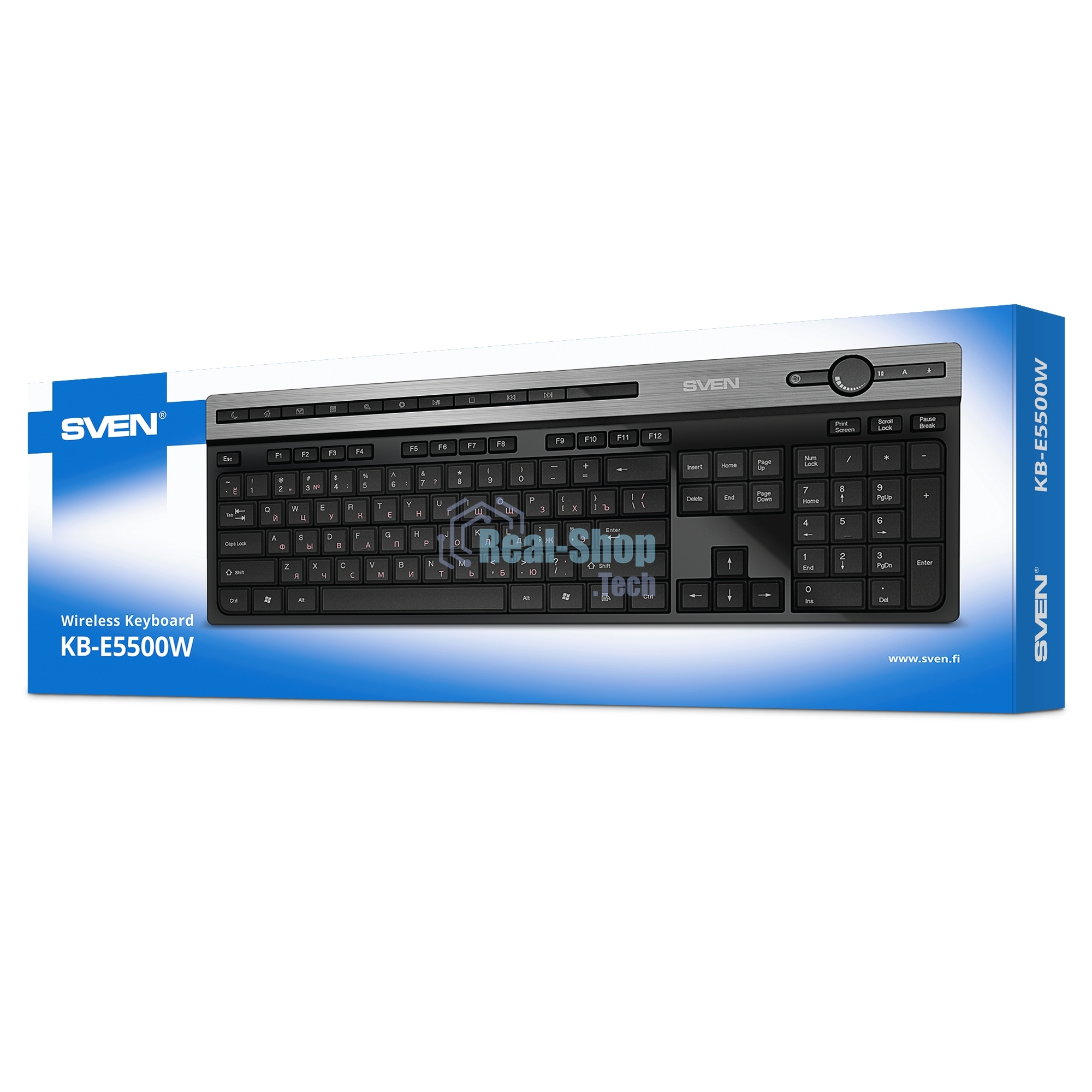 Клавиатура беспроводная SVEN KB-E5500W USB черный