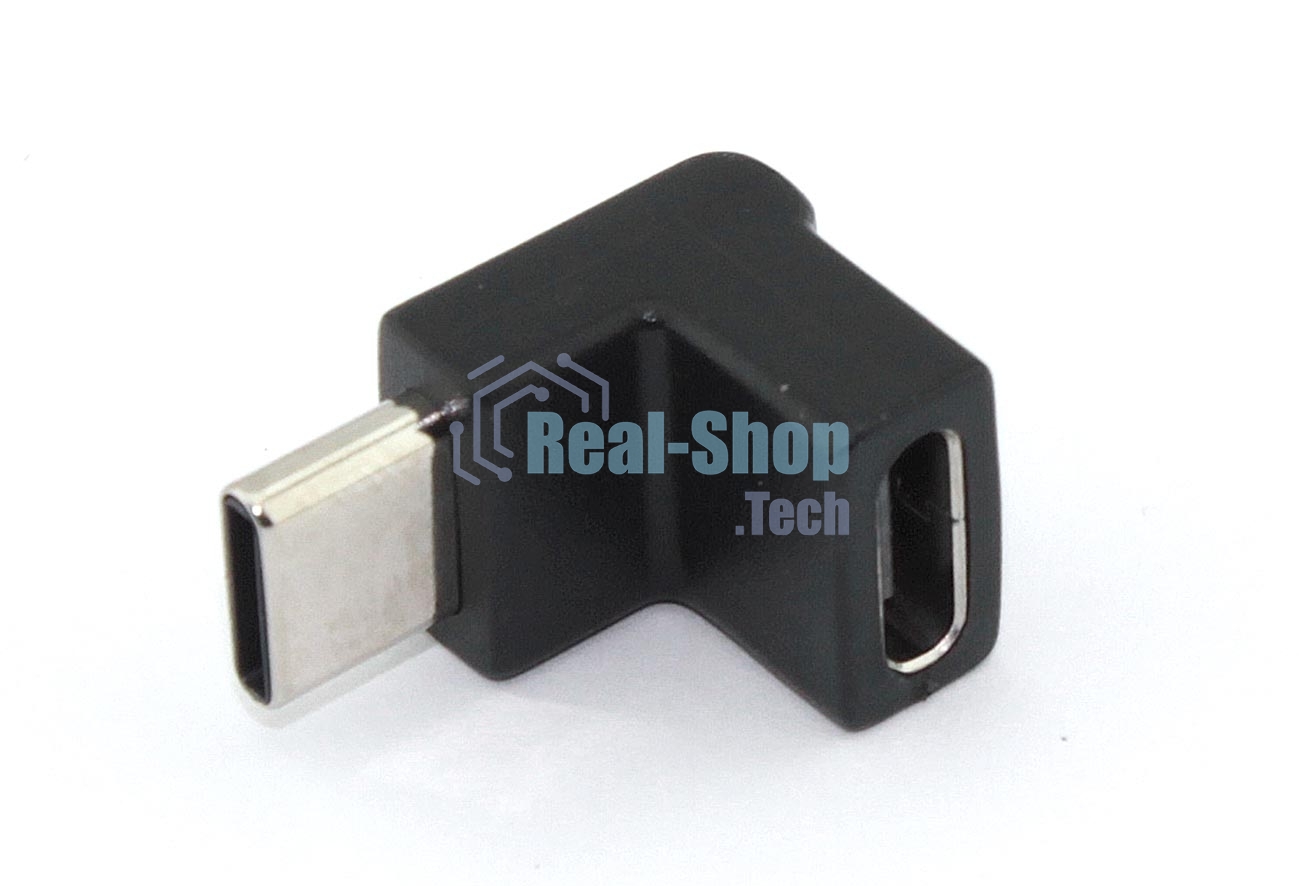 Переходник OTG USB Type-C мама на Type-C папа угловой