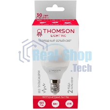 Лампа LED Thomson E14, шар, 6Вт, 6500К, белый холодный, TH-B2315, 1 шт.