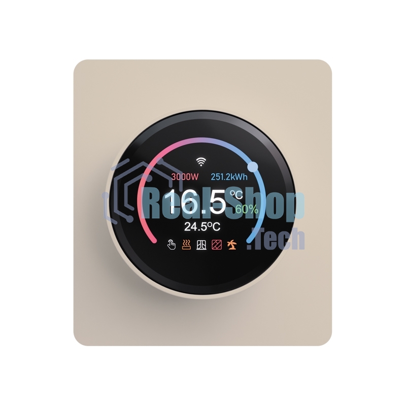 Терморегулятор ROUND Wi-Fi с/у шелк KRANZ