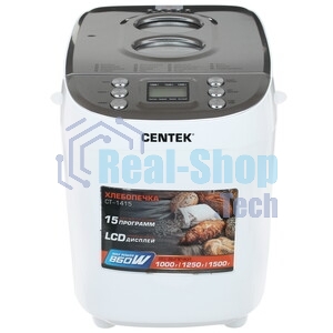 Хлебопечка Centek CT-1415 белый/серебристый, 860 Вт, 1.5 кг, 15 программ