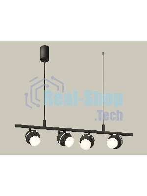 Светильник Ambrella light XB9002550/4 SBK/FR/CL черный песок/белый матовый/прозрачный MR16 GU5.3 (С9002, С1102, N7160)