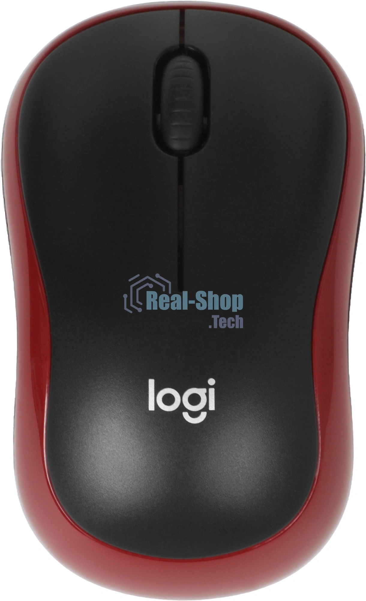 Мышь беспроводная Logitech M185, красный, 1000 dpi, радиоканал, USB, кнопки - 3