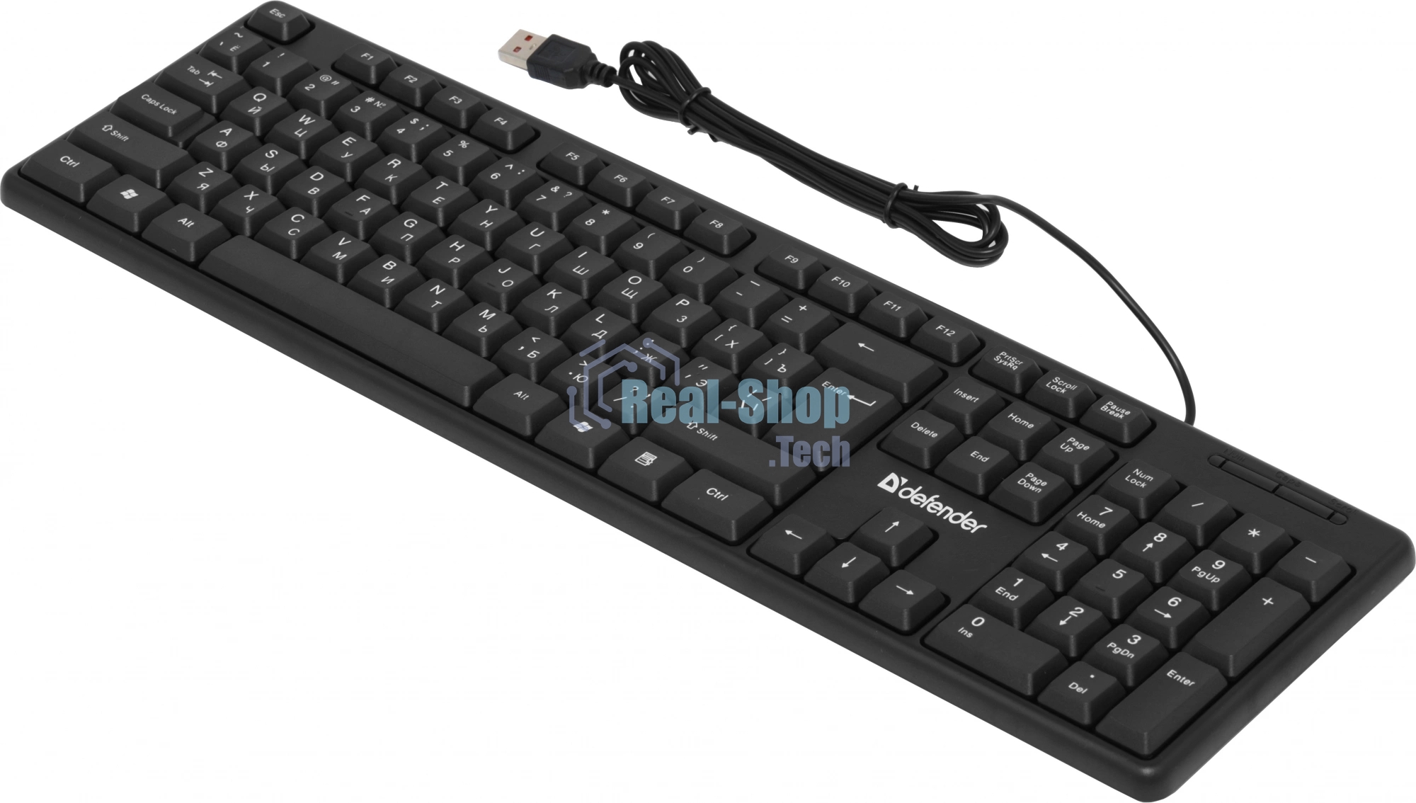 Клавиатура проводная Defender Element HB-520, USB, черный