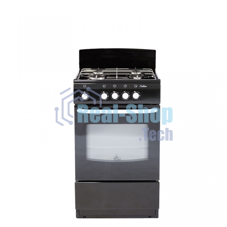 Плита газовая De Luxe 5040.38Г (Щ) черный, конфорок 4 шт, духовка 43 л, 50 см x 85 см x 50 см