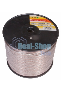 Кабель акустический Rexant 2х4,00 мм², прозрачный SILICON, бухта 100 м